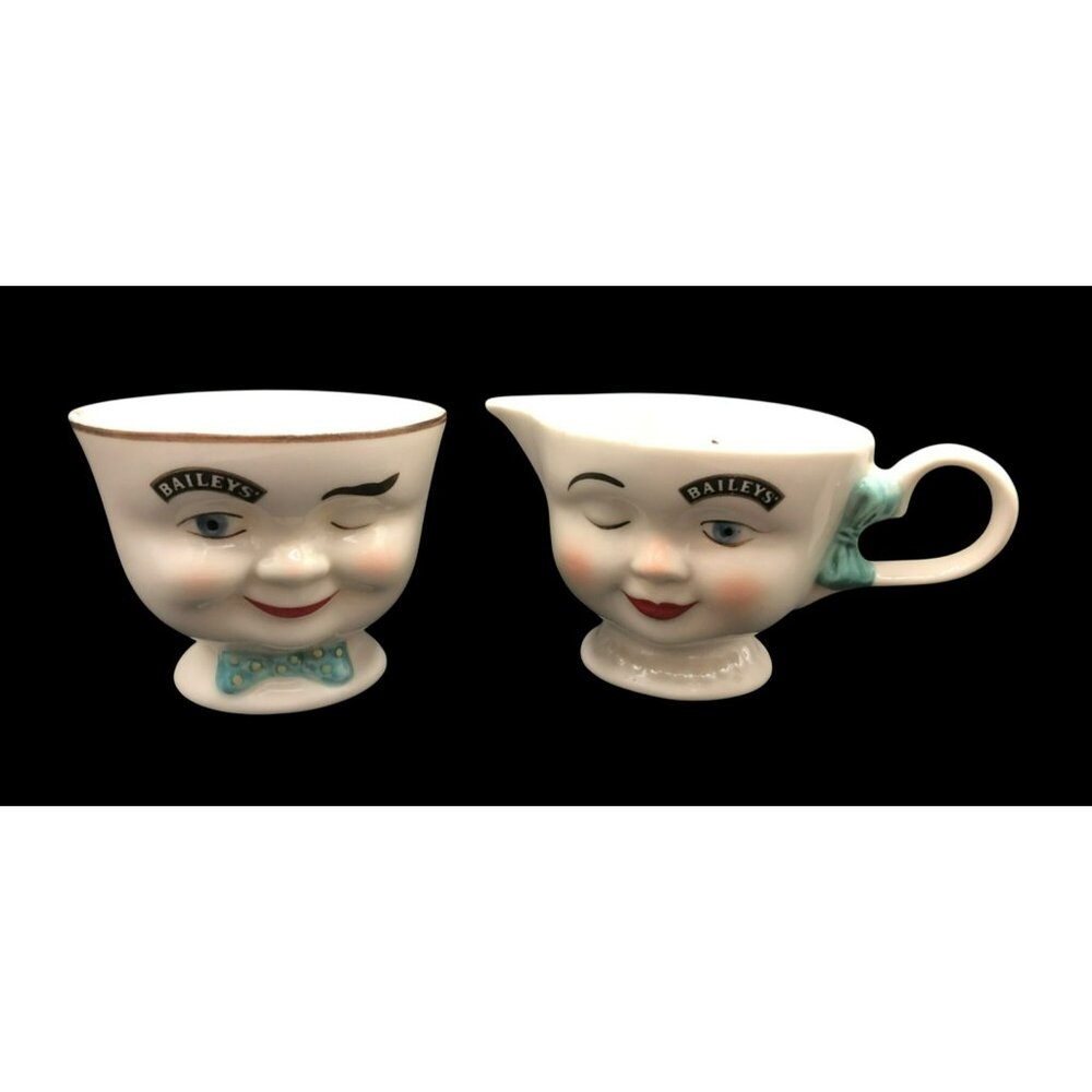 Baileys Irish Cream Anthropomorphic Cream & Sugar Set 1996 Limited Edition Colle